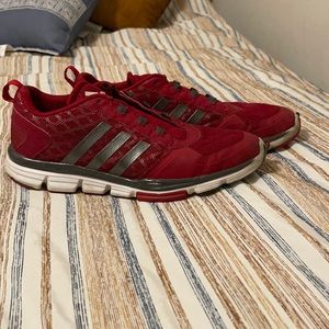 MENS RED ADIDAS RUNNING SHOES